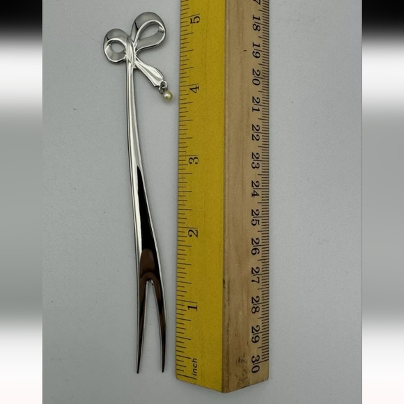 ❤️ Mikimoto International Pearl Silver Tone Fork Set - Picture 11 of 11